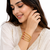 Gold-plated bangles set of 4 with ruby & white stones traditional design, teardrop ruby accent, crystal embellished.