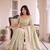 intriguing biege gold c-pallu embroidery work & cutwork arco border kanjivarm silk blend indian ceremonian saree