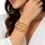 Gold-toned crystal studded bangles set of 4 for women rhinestone embellished, stackable design, ethnic wear.