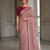 appetizing onion pink embroidery with cutwork border fendy satin indian designer bollywood saree