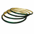 Gold-toned crystal studded bangles set of 4 for women rhinestone embellished, stackable design, zigzag chain pattern.