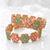 Crystal centre stone, set of 2 bangles, flower motif design, women's jewellery, festive wear