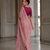 appetizing onion pink embroidery with cutwork border fendy satin indian designer bollywood saree
