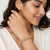 Crystal centre stone, set of 2 bangles, flower motif design, women's jewellery, festive wear