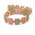 Crystal centre stone, set of 2 bangles, flower motif design, women's jewellery, festive wear