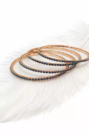 Rhinestone studded, stackable design, women's jewellery, festive wear, slim band style