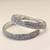 Crystal rhinestone bangles for women, silver-toned, set of 2