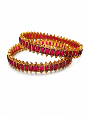 Rectangular stone setting, antique gold finish, traditional indian style, ethnic festive wear, embellished border design 3