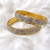 Gold-toned crystal rhinestone bangle set of 2 for women