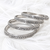 Silver-toned crystal studded bangle set of 4
