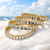 Kundan bangles set of 2, gold-toned with white stone