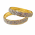 Gold-toned crystal rhinestone bangle set of 2 for women