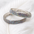Crystal rhinestone bangles for women, silver-toned, set of 2