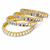 Kundan bangles set of 2, gold-toned with white stone