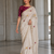 provocative off-white embroidery with cutwork border fendy satin indian wedding and saree