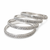 Silver-toned crystal studded bangle set of 4