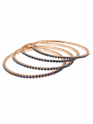 Rhinestone studded, stackable design, women's jewellery, festive wear, slim band style 3