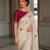 provocative off-white embroidery with cutwork border fendy satin indian wedding and saree