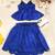 Royal Blue Leheriya Kota Doria Peplum Top & Wrap Skirt Co-ord Set