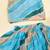 Sky Blue Leheriya Kota Doria Crop Top & Flared Skirt Set