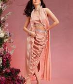 Shoulder Straps Top With Skirt And Shrug
