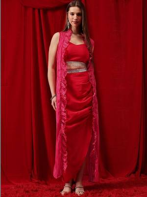 Embellished Round Neck Top & Skirt Co-Ords 4