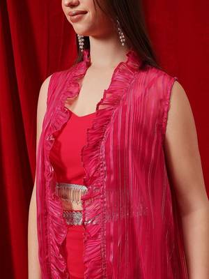 Embellished Round Neck Top & Skirt Co-Ords 6