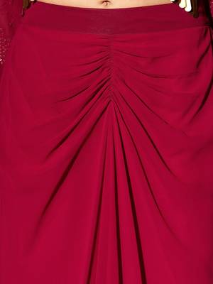 Women Embellished Crop Top With Skirt Co-Ords 3