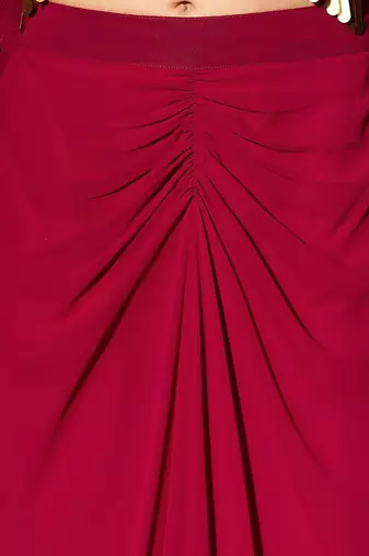 Women Embellished Crop Top With Skirt Co-Ords