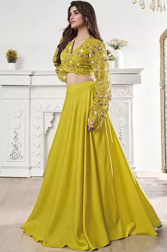 Embroidered Organza Top & Flared Maxi Skirt Co-Ord Set