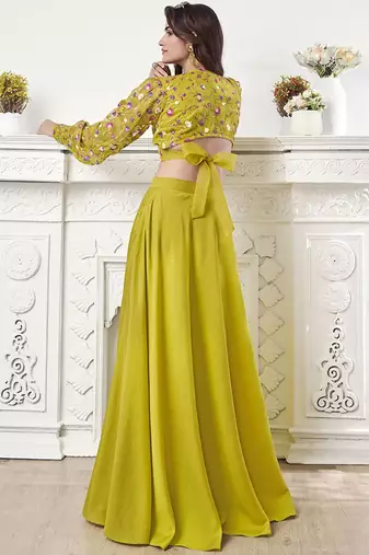 Embroidered Organza Top & Flared Maxi Skirt Co-Ord Set