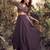 Mauve colour Embroidered crop top lehenga choli With Flared Skirt