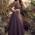 Mauve colour Embroidered crop top lehenga choli With Flared Skirt