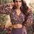 Mauve colour Embroidered crop top lehenga choli With Flared Skirt