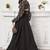 Black colour Thread Embroidered V-Neck crop top lehenga choli