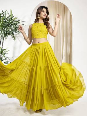 Embroidered Top With Skirt Co-Ords 1