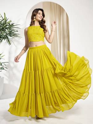 Embroidered Top With Skirt Co-Ords 5