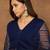 Women Striped Thread and Sequinned Embroidered Top with Skirt Co-Ords Set