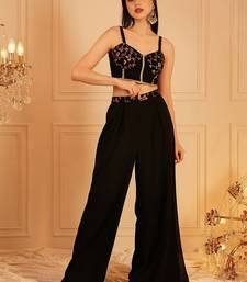 Embroidered Top & Palazzo With Shrug Co-Ords
