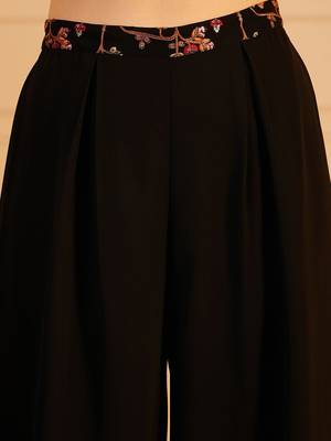 Embroidered Top & Palazzo With Shrug Co-Ords 3