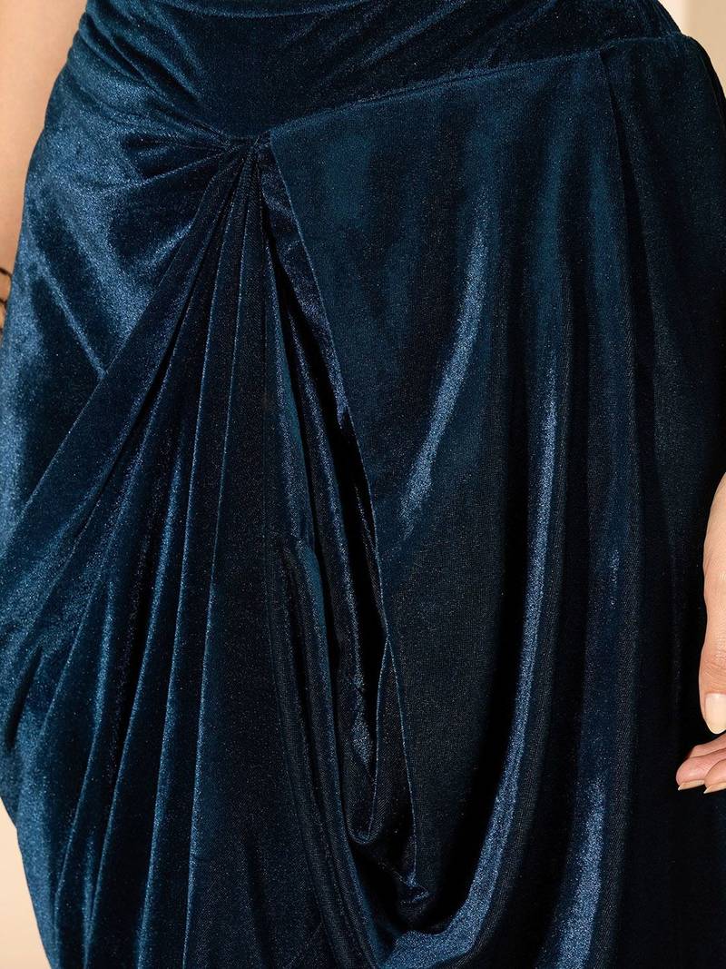 Velvet Embellished Top with Trousers