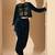 Velvet Embellished Top with Trousers