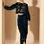 Velvet Embellished Top with Trousers