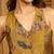 Mustard Printed V Neck Top With Skirt Co-Ords