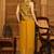 Mustard Printed V Neck Top With Skirt Co-Ords