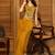 Mustard Printed V Neck Top With Skirt Co-Ords