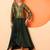 Brocade V-Neck Brocade Top With Skirt