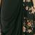 Embellished V-Neck Top With Draped Skirt