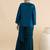 Embellished Top Skirt & Coat Set