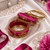 Designer magenta silk thread bangles